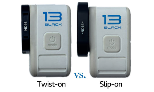 Twist-On vs. Slip-On ND Filters for Action Cameras